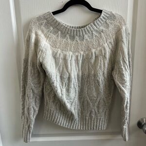 White House Black Market Cable Knit Sweater - Cream